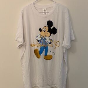 Disney White and Blue Mickey Mouse Celebration Tee